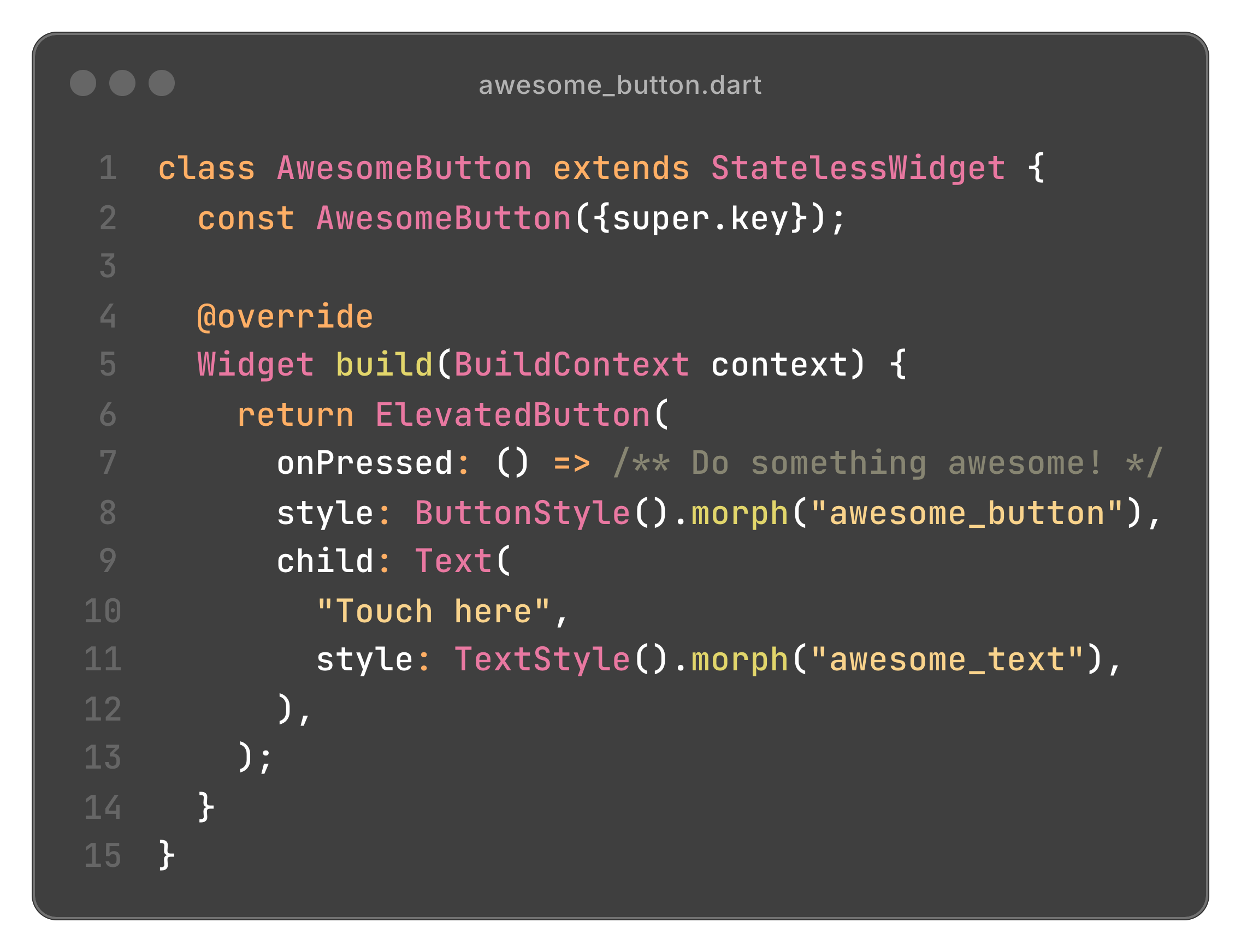 awesome button widget with morphr style extensions